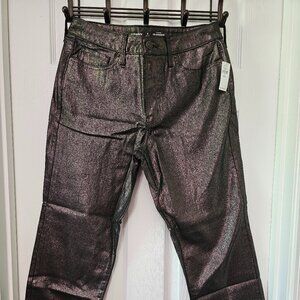 Old Navy high-waisted shine OG straight ankle jeans dark shine